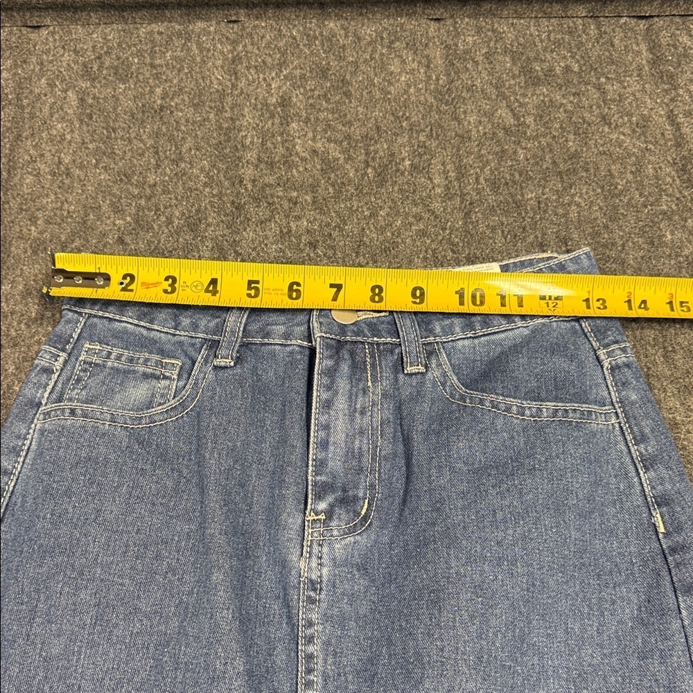 DAZY Elegant Blue Denim Maxi Skirt - Picture 4 of 7
